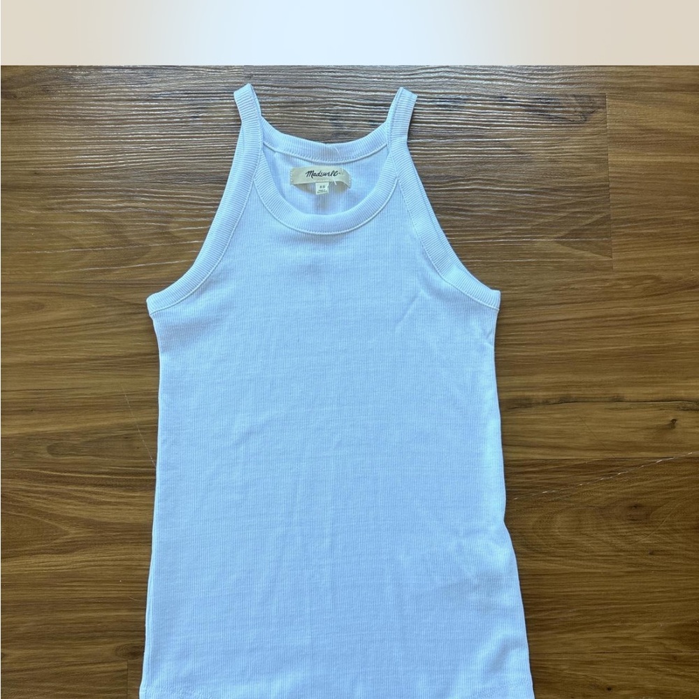 Madewell Ribbed White Tank Top
